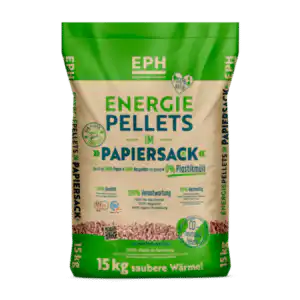 EPH Premium-Pellets DINplus/ENplus A1 – Palette mit 65 Papiersäcken, 975 kg