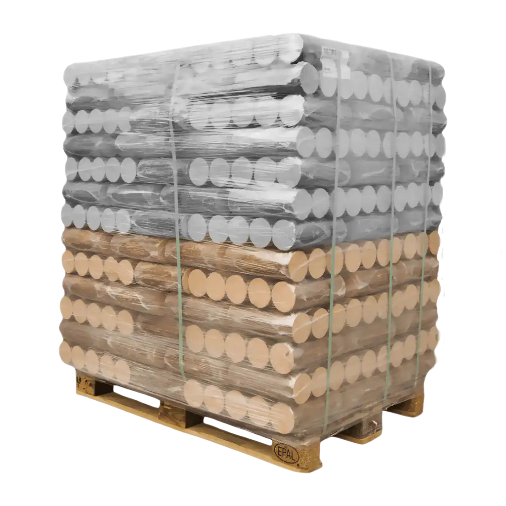 Pollmeier Buchenholzbriketts – PEFC-zertifiziert, 480 kg (halbe Palette)
