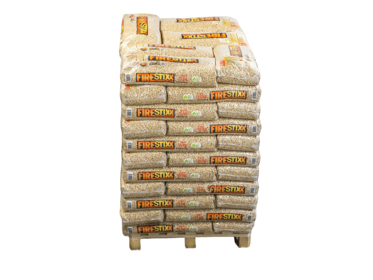 Firestixx Premium-Pellets DINplus/ENplus A1 – Palette mit 66 Säcken, 990 kg